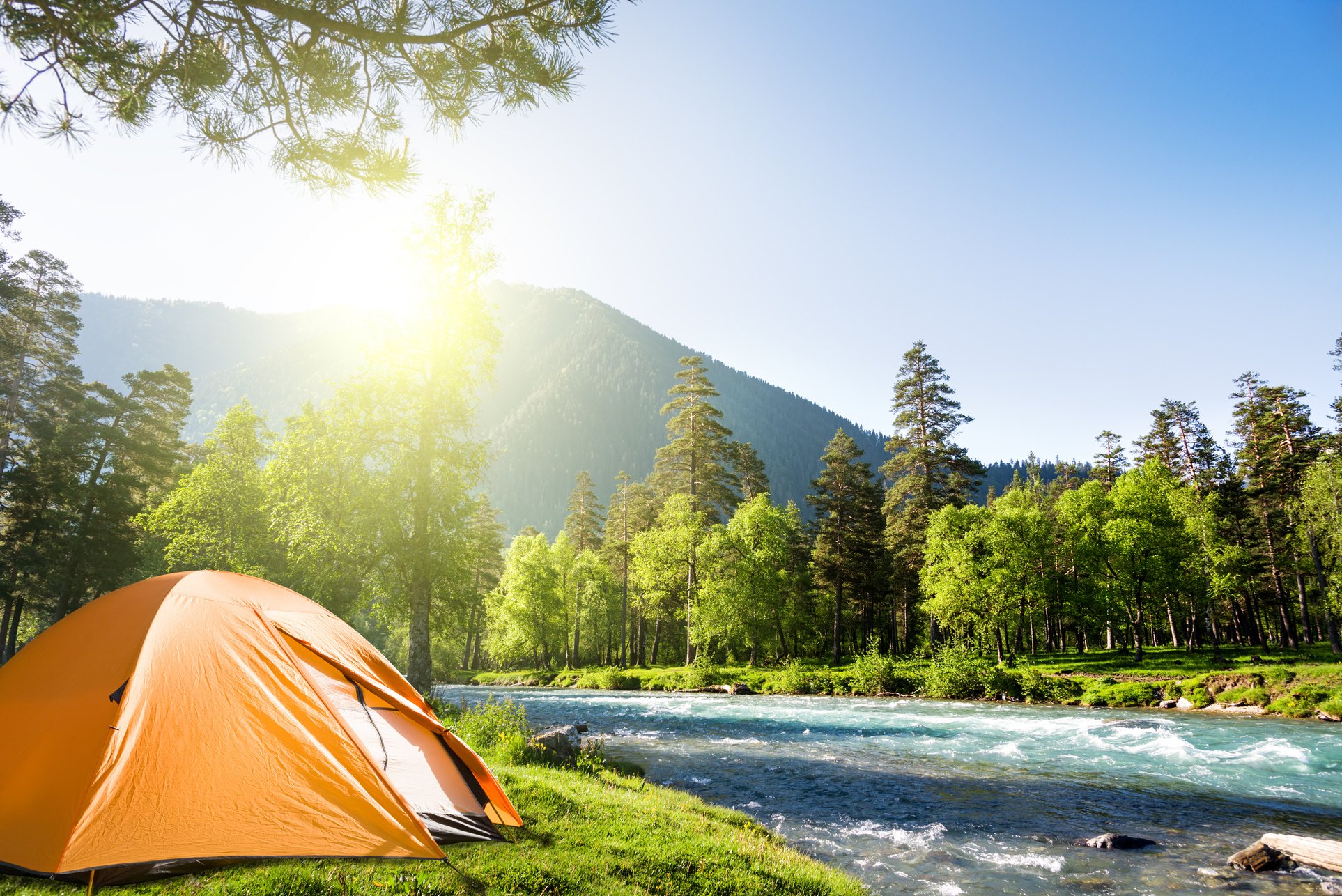 camping in mountains